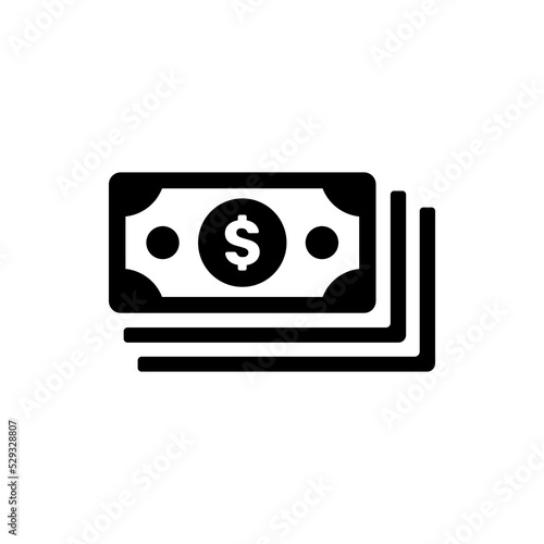 Cash Icon Trendy Flat Style Vector Isolated On White Background. Simple design for cash icon on app and website.