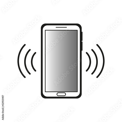 Ringing phone icon. Message notification. Vector illustration. Stock image. 