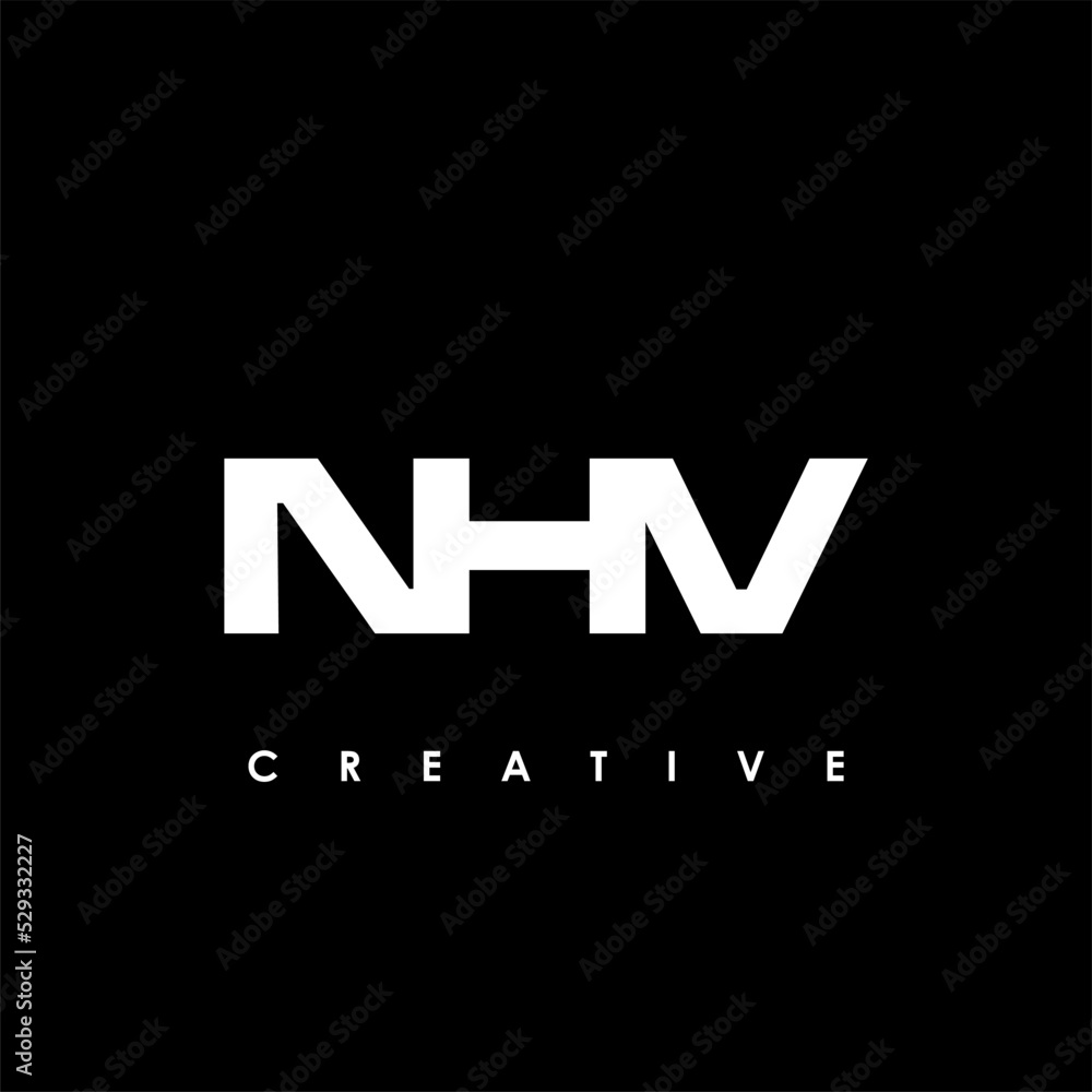 NHV Letter Initial Logo Design Template Vector Illustration