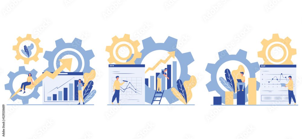 Business Flat Bundle with People Illustration Business Flat Bundle with People Illustration