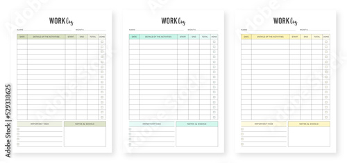Printable Work Log. Time Log Tracker. Work Time Management Tracker. Work Log Book Tracker. Business Organizer Page. Life & Business Planner Templates.