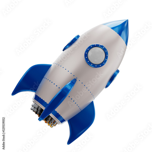 3d space rocket render png
