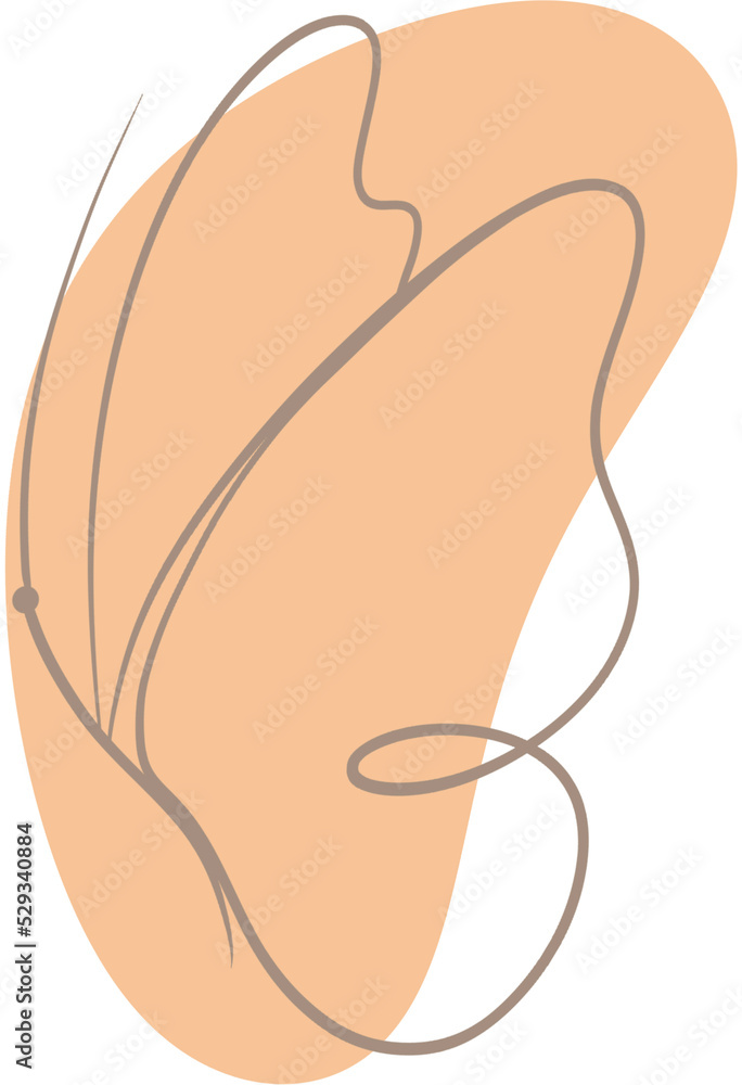 Abstract shape butterfly outline Abstract shape butterfly outline