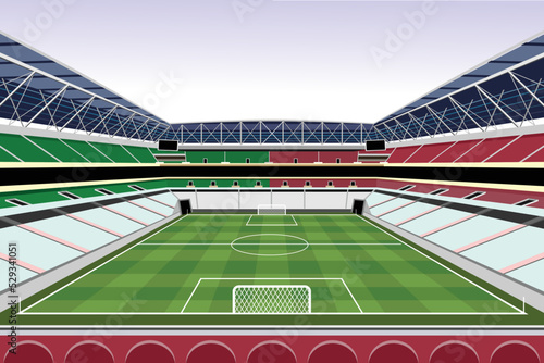 Education City Stadium Football world cup background for banner, soccer championship 2022 in qatar