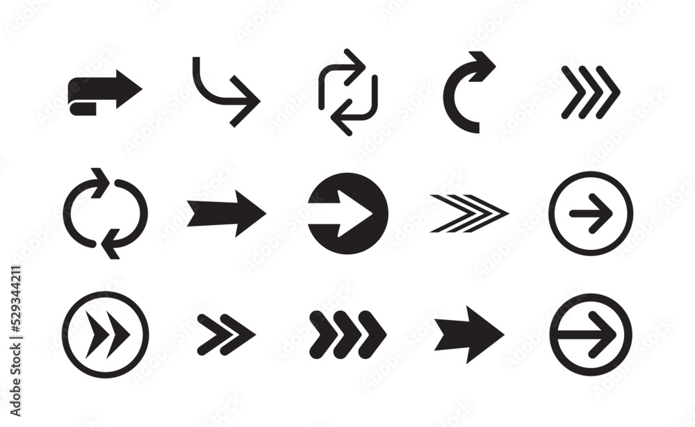 Arrows set. Arrow pictogram icon collection. Arrows set. Arrow pictogram icon collection.