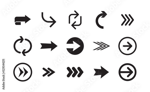 Arrows set. Arrow pictogram icon collection.