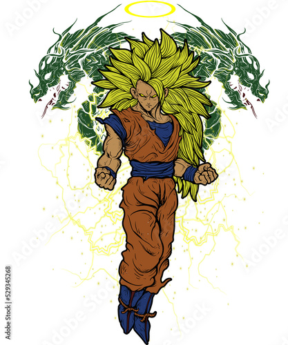 BADDAS ANIME, T-shirt design, transparent background, READY FOR PRINT