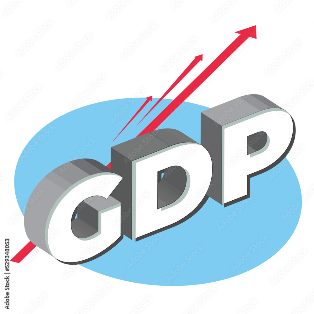 Gross domestic product per capita, GDP showing growth, profit