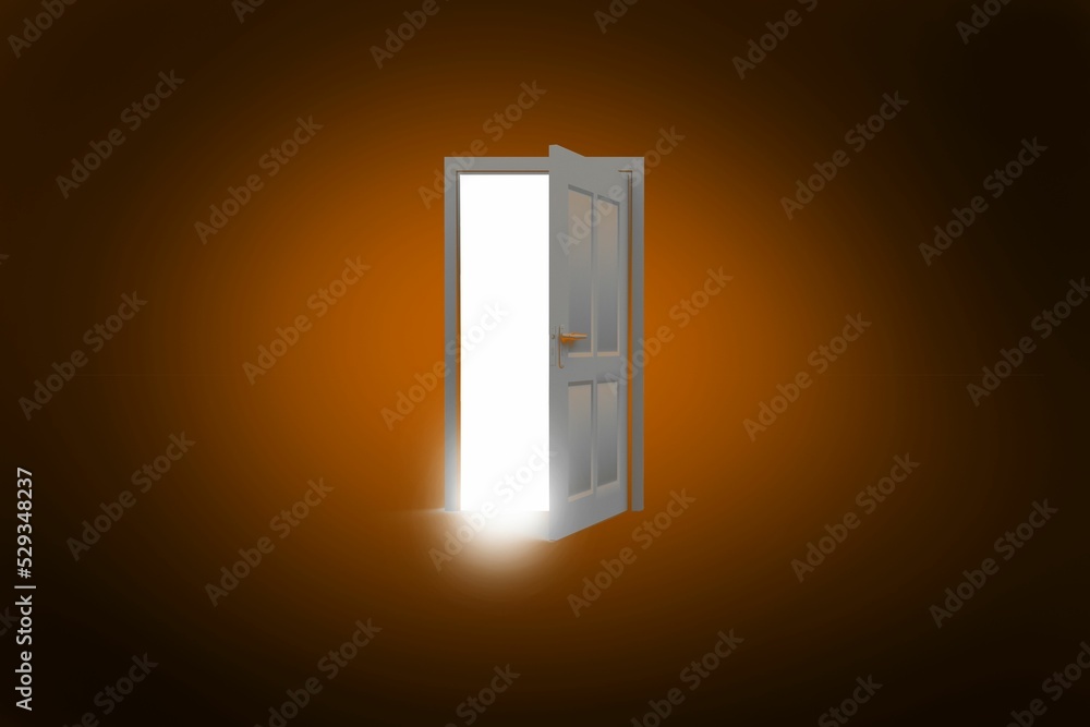Naklejka premium Composite image of open door