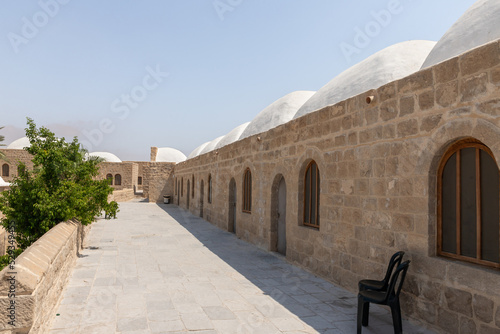 The Muslim shrine - the complex of the grave of the prophet Moses in the old Muslim cemetery, near Jerusalem, in Israel