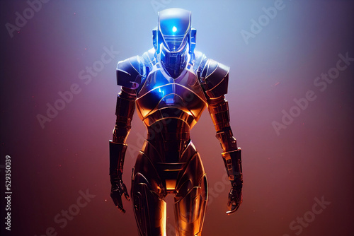Vászonkép Space battle armor, futuristic scifi