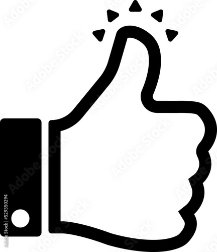Canvastavla thumbs up icon (like , good etc.) / png