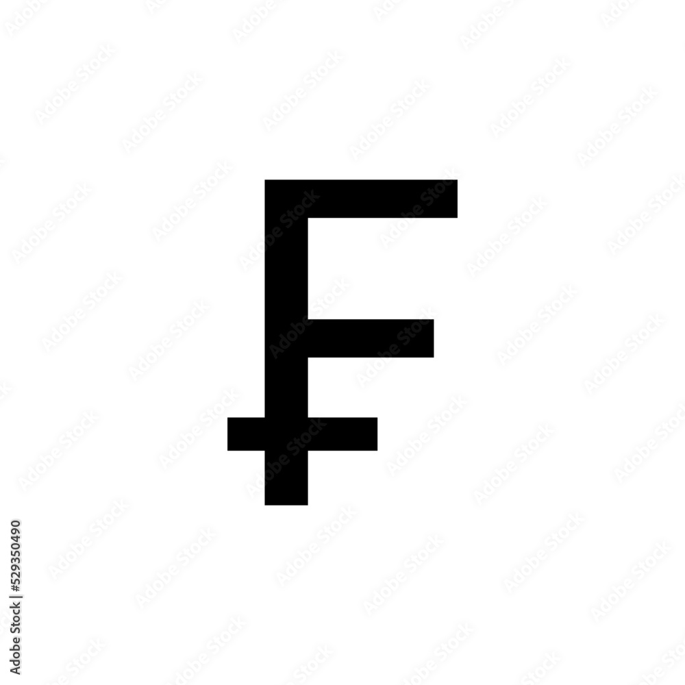 French Currency, France Money Icon Symbol. French Franc, FRF. Vector Illustration French Currency, France Money Icon Symbol. French Franc, FRF. Vector Illustration