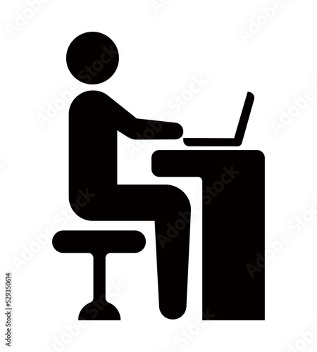 Remote working, Coworking, freelancer icon illustration / png 