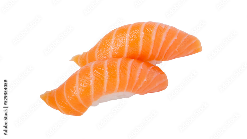 Salmon sushi nigiri isolated in .png file Salmon sushi nigiri isolated in .png file