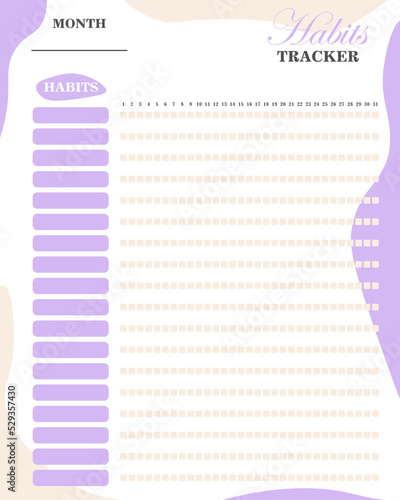 Cute habits tracker