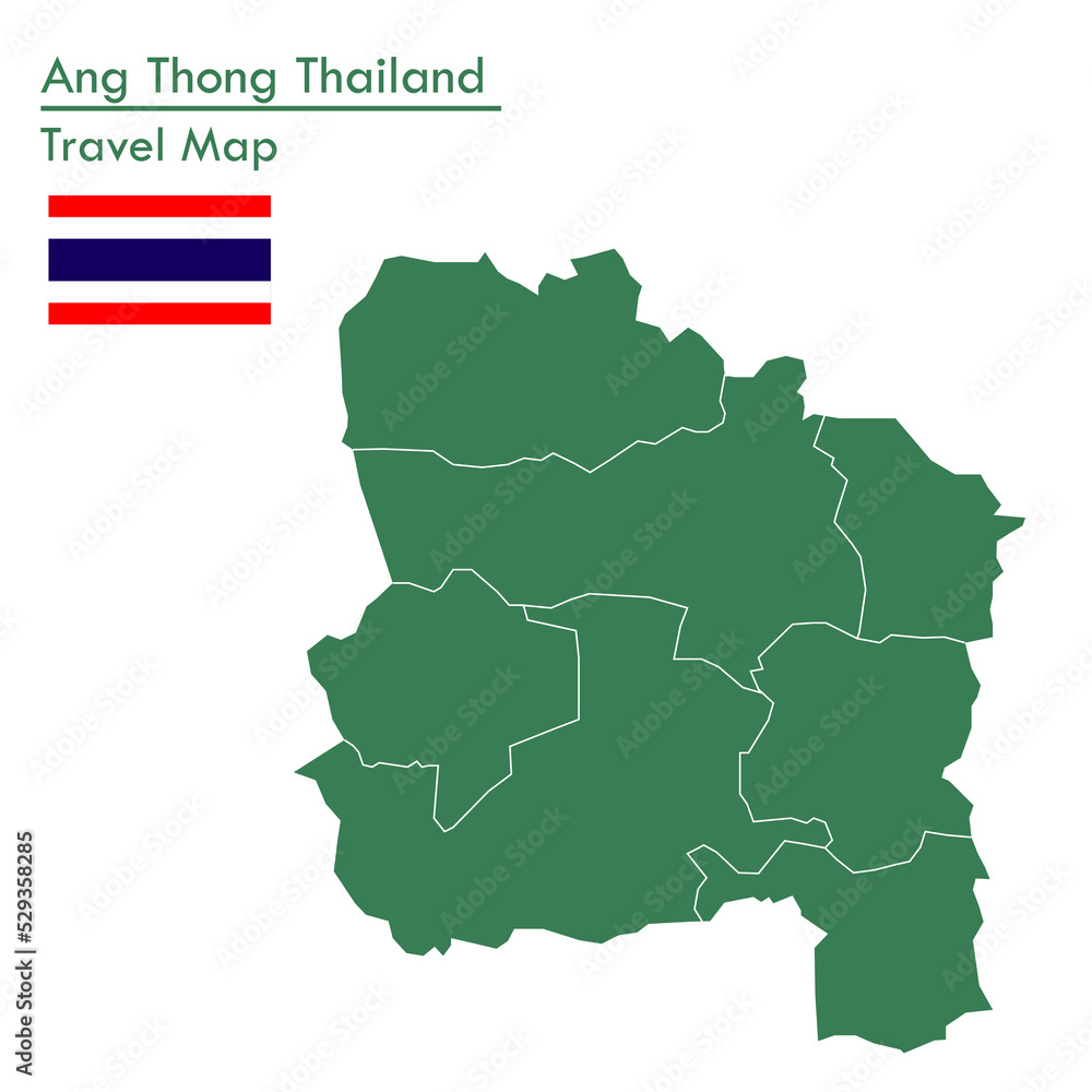 Green Map Ang Thong Province is one of the provinces of Thailand
