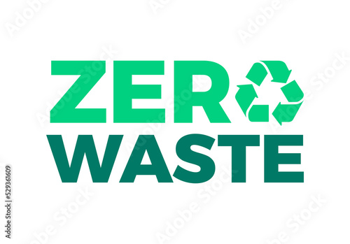 Zero Waste Ecological Flat Color Design Icon