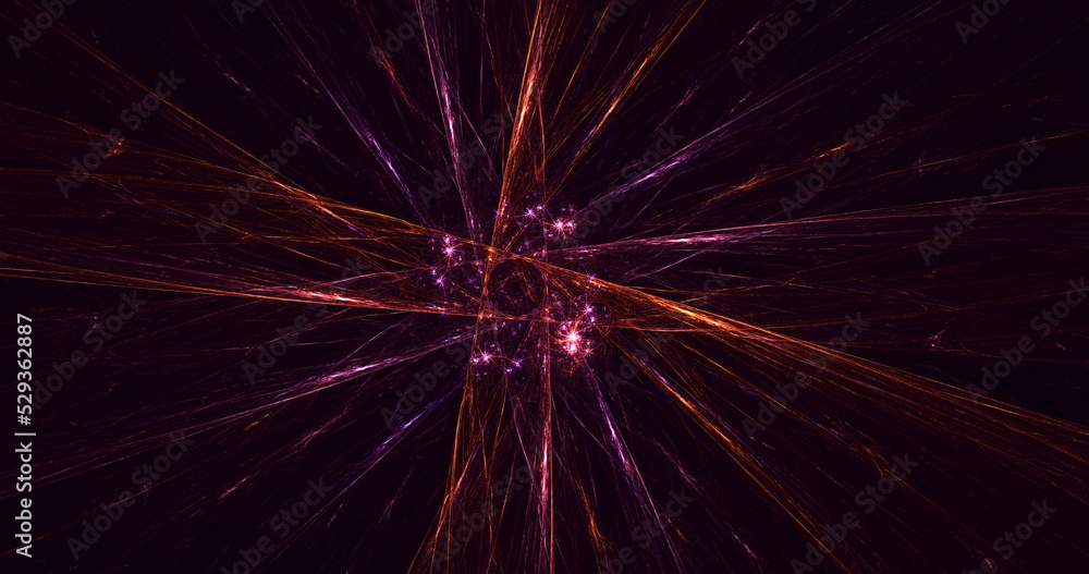 Fototapeta premium 3D rendering abstract valentine red fractal light background