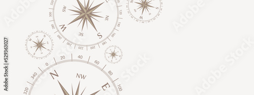 compass icon on white background