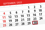 Calendar planner for the month september