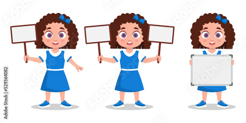 Seth is holding a tablet, no inscription. Vector illustration