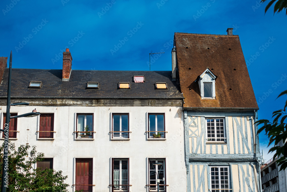 Antique building view in Evreux, France
