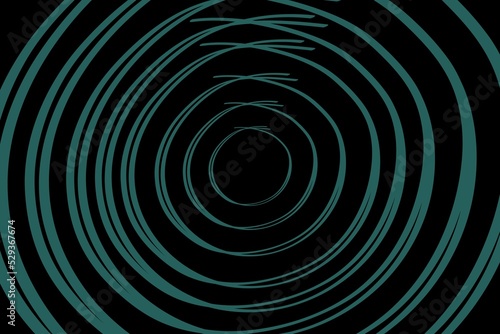 black abstract background with green circle element lines