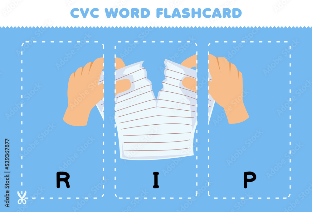 Education game for children learning consonant vowel consonant word ...