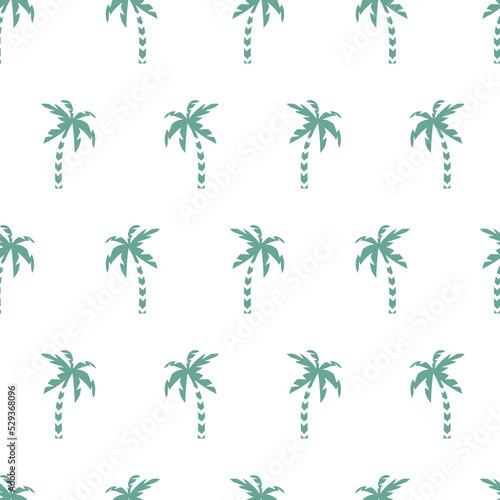 Seamless pattern  background coconut palm tree vector