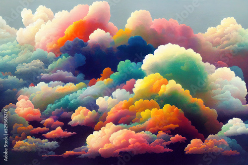 toon clouds. High quality 3d illustration photo