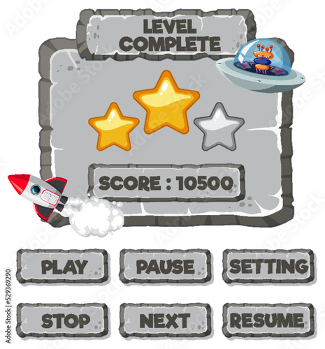 Game element template design set
