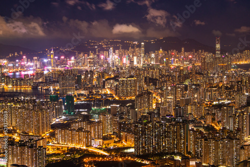 Night view at Fei Ngo Shan  Kowloon Peak   Hong Kong