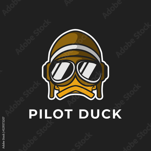 Pilot Duck Graphic Logo 