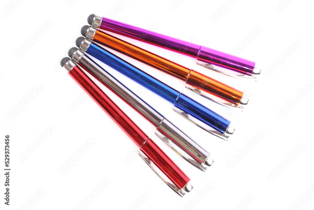 Fototapeta premium colorful pen isolated on white background