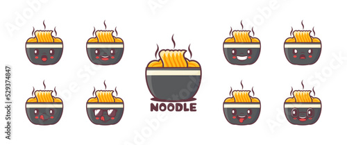 noodle cartoon. food vector illustration