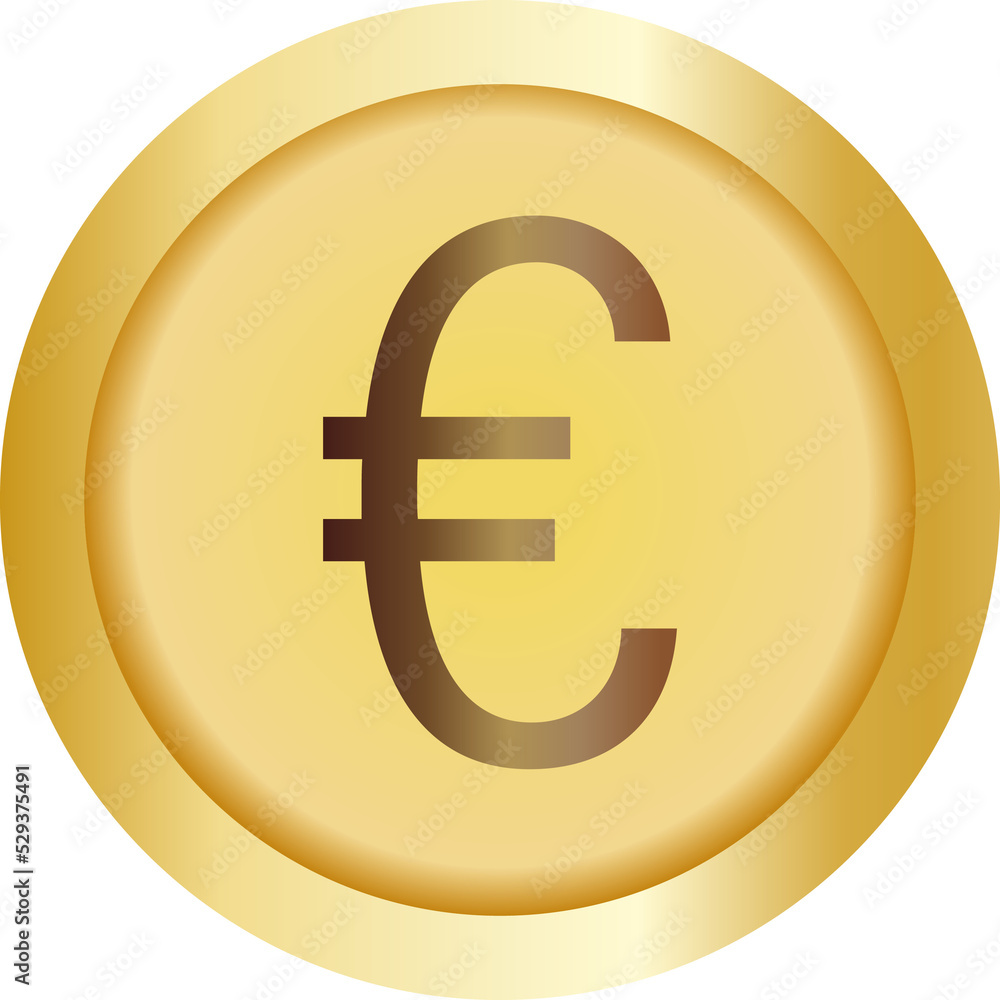 Gold, silver, copper dollar or euro coin Gold, silver, copper dollar or euro coin