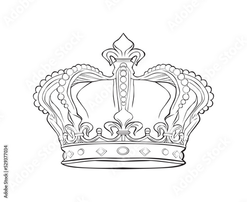 gold crown lineart