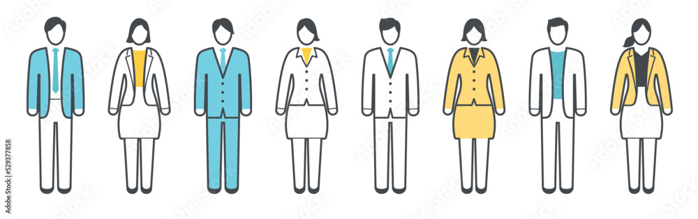 会社員 人物全身 アイコン イラストセット
会社員 人物全身 アイコン イラストセット