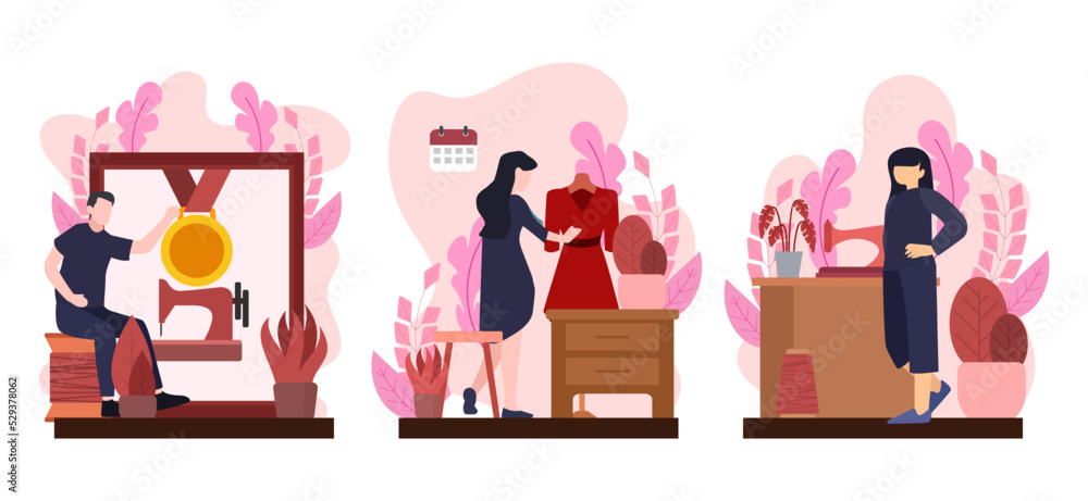 Flat Bundle Fashion Illustration Flat Bundle Fashion Illustration