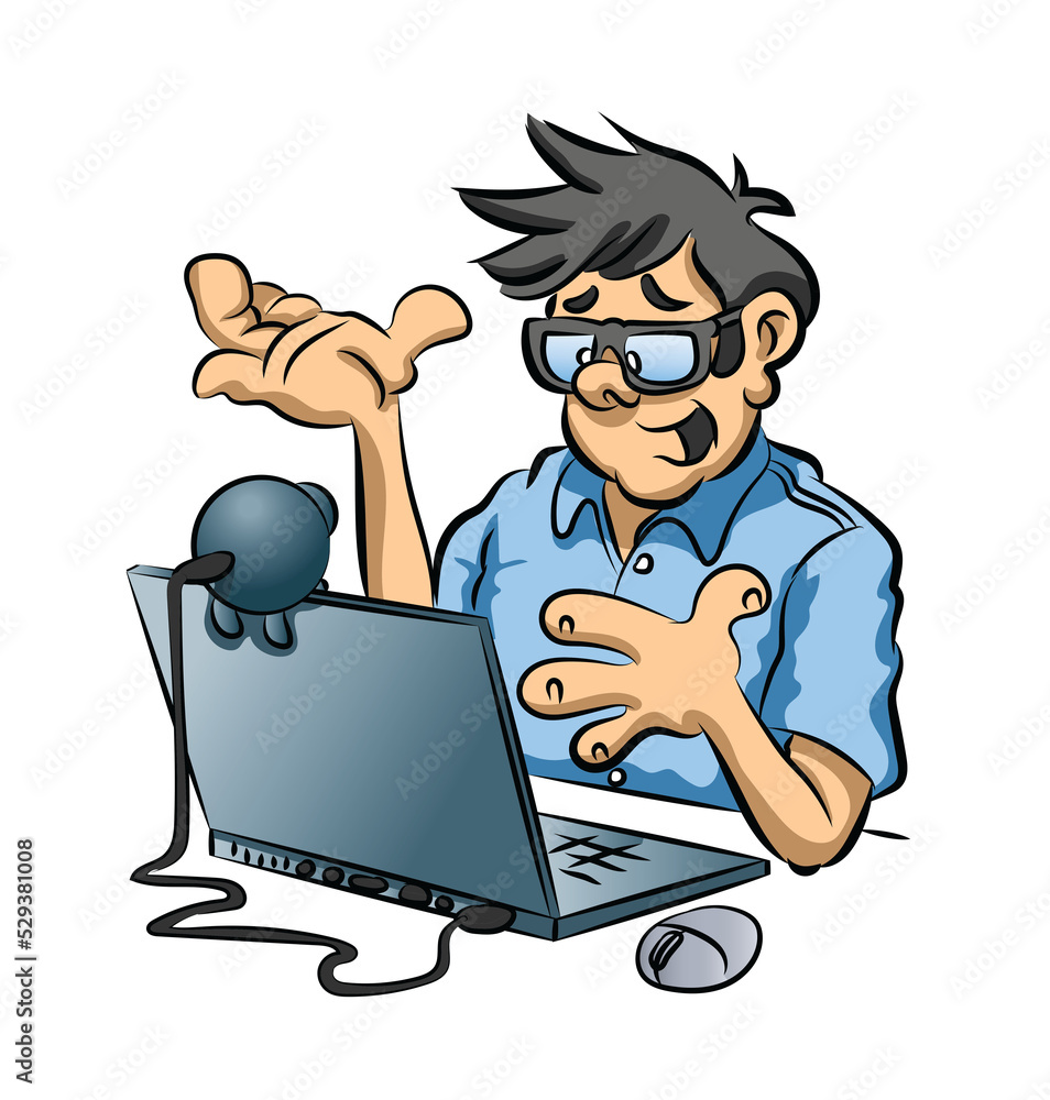 A person having a video conference meeting. Home office A person having a video conference meeting. Home office