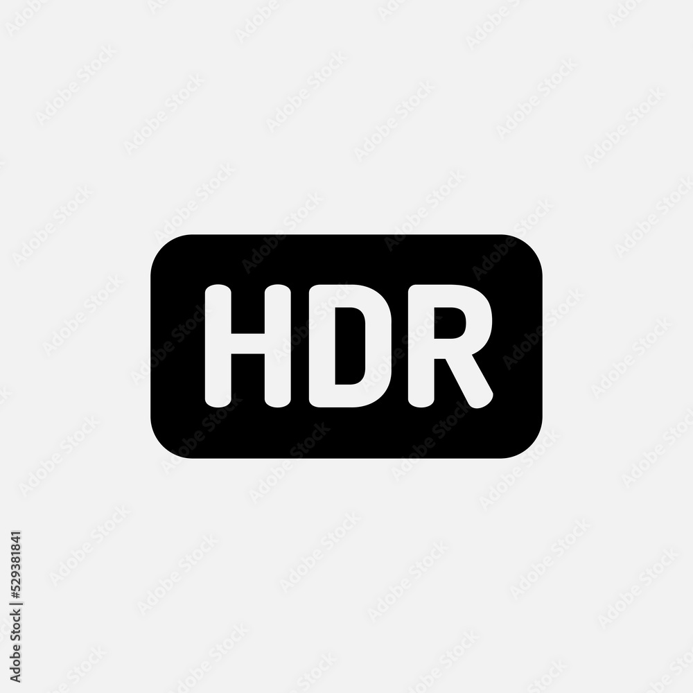 Hdr icon in solid style about camera, use for website mobile app presentation Hdr icon in solid style about camera, use for website mobile app presentation
