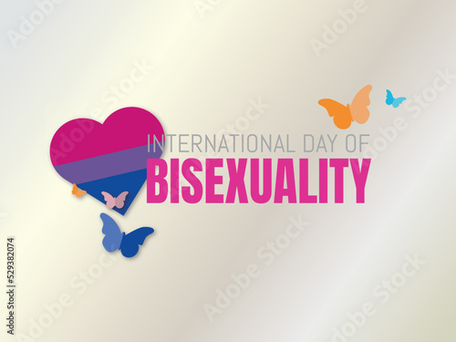 Celebrate Bisexuality Day. September 23rd. Template for background, banner, card, poster with text inscription. Vector illustration EPS10