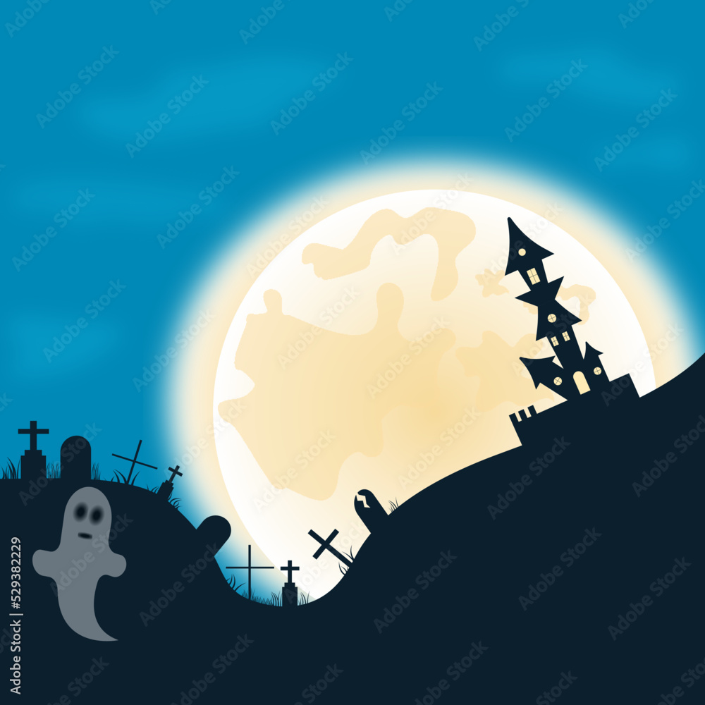 illustration of a halloween background