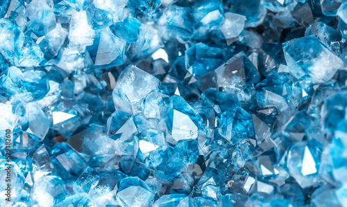 Canvastavla Blue Crystal Mineral Stone