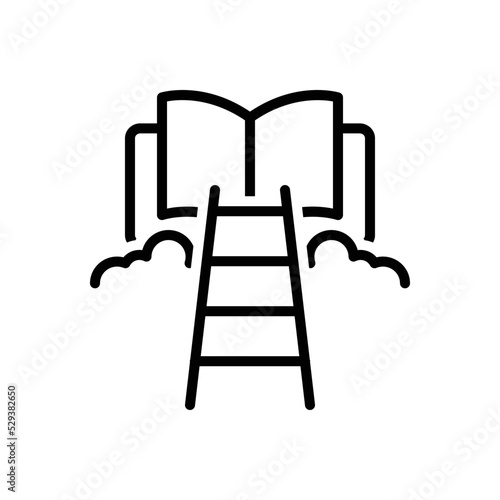 Black line icon for revelation