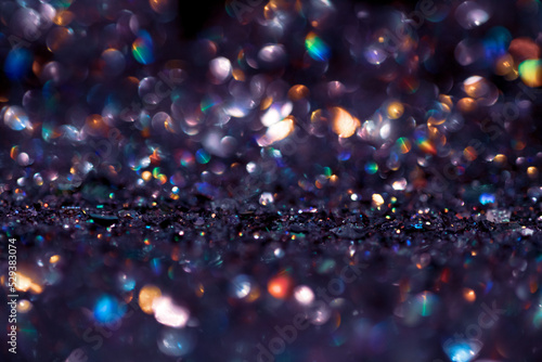 Fotografia Colorful glitter texture, bokeh ligts overlay or background