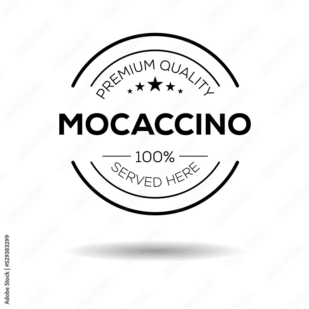 Fototapeta premium Creative (Mocaccino) drink, Mocaccino sticker, vector illustration. 