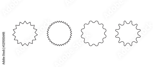 Price tags and label stickers set flat vector illustration. 