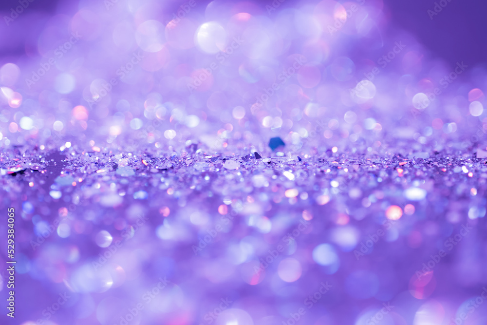 Purple bokeh lights, overlay or background. Soft focus effect